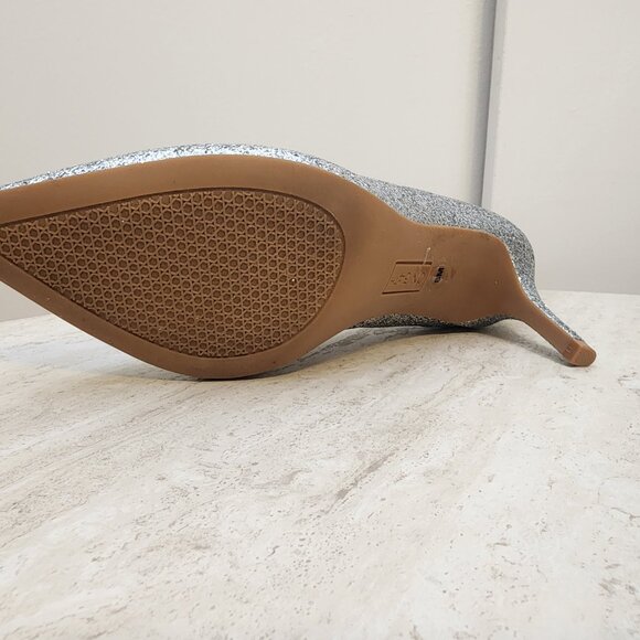 On 34th Womens Jeules Pointed-Toe Sli Silver Glitter 8M - Picture 10 of 10